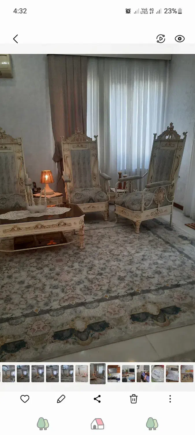 مبل سلطنتی فرفورژه|مبلمان خانگی و میز عسلی|گرگان, |دیوار