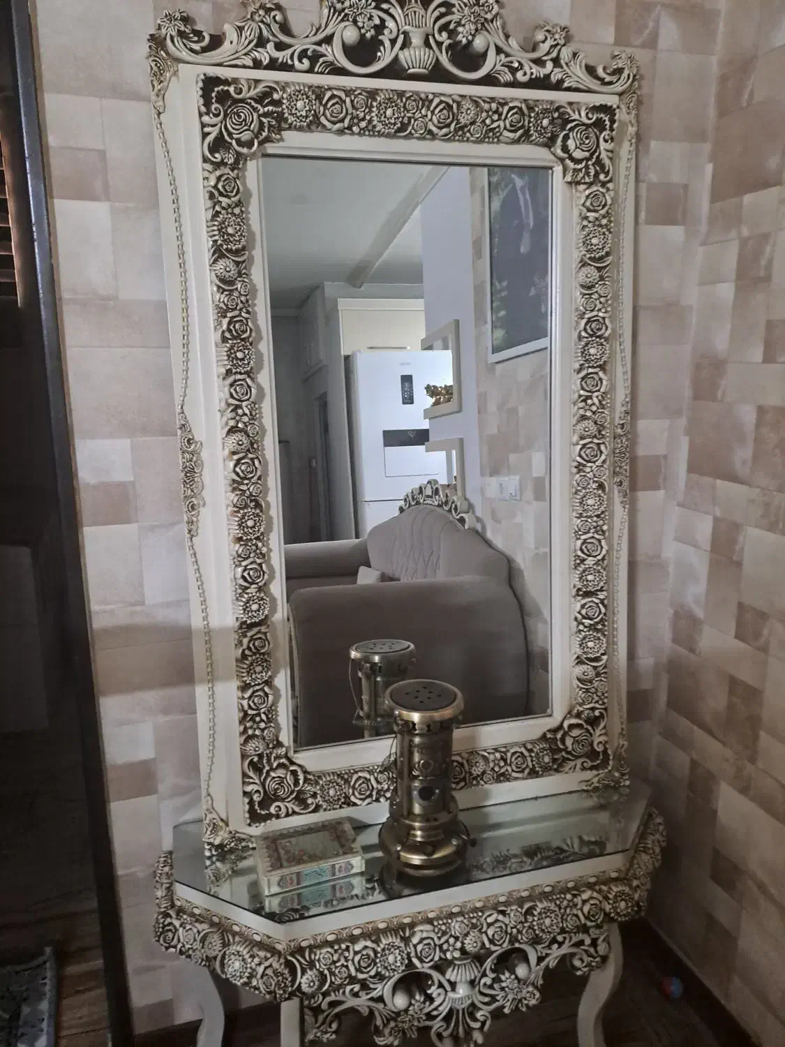 آیینه شمعدان و گنجه|بوفه، ویترین، کنسول|مشهد, خواجه ربیع|دیوار