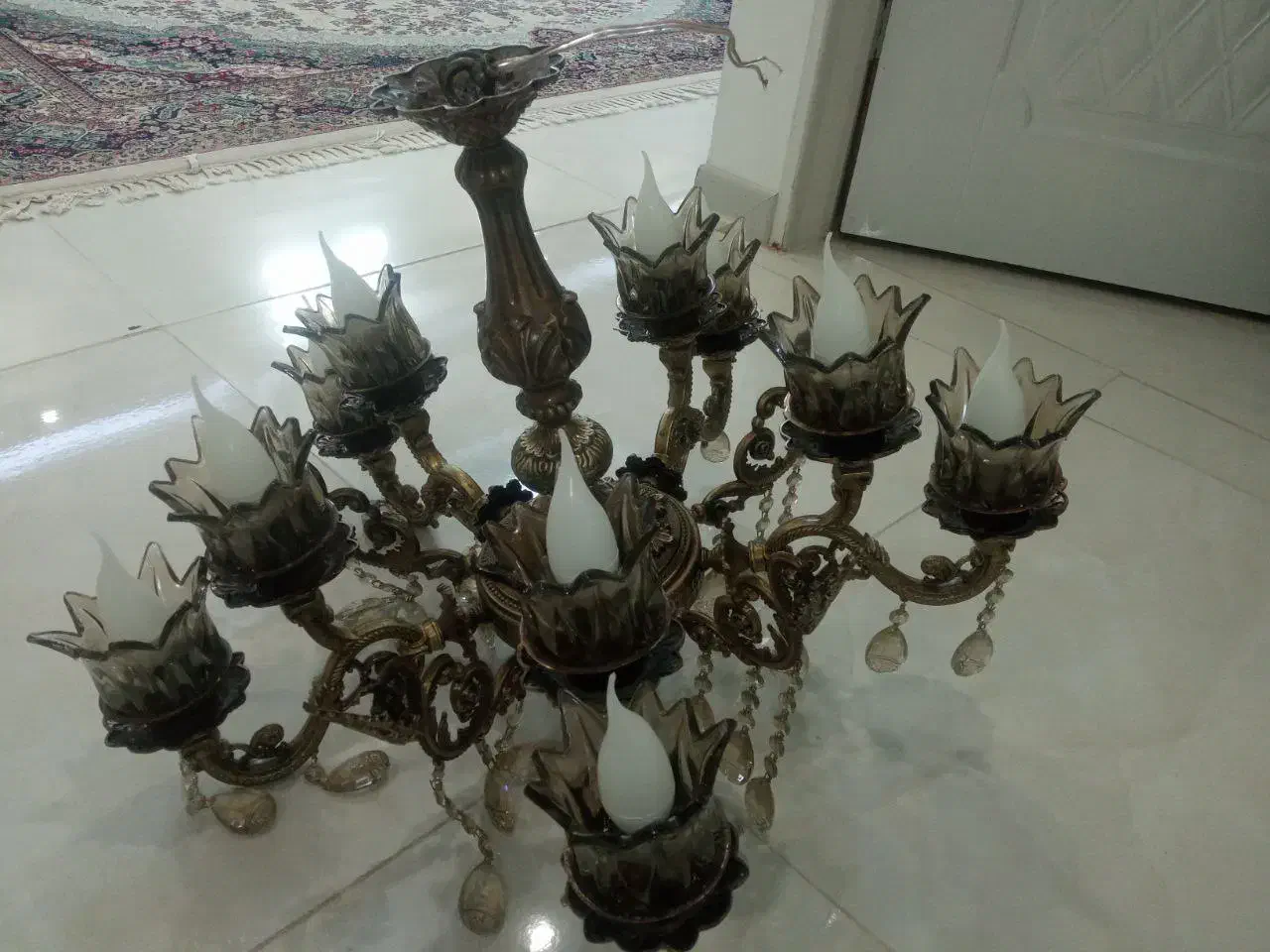 لوستر ۱۰ شاخه|لوستر و چراغ آویز|دامغان, |دیوار