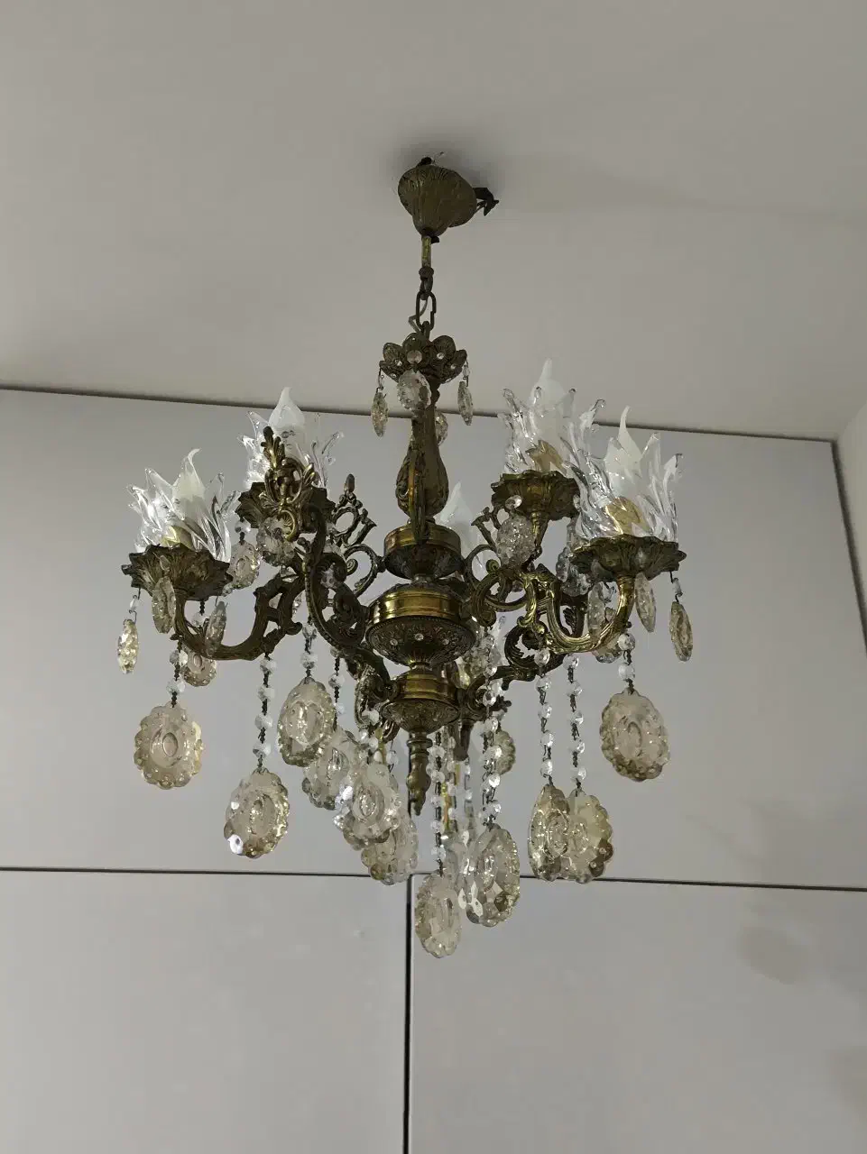 لوستر برنجی|لوستر و چراغ آویز|اسلامشهر, باغ فیض|دیوار