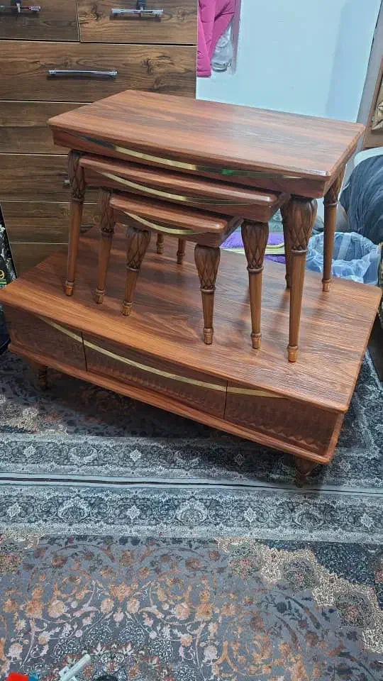 جلو مبلی باسه تیکه عسلی|مبلمان خانگی و میز عسلی|رشت, خمیران زاهدان|دیوار