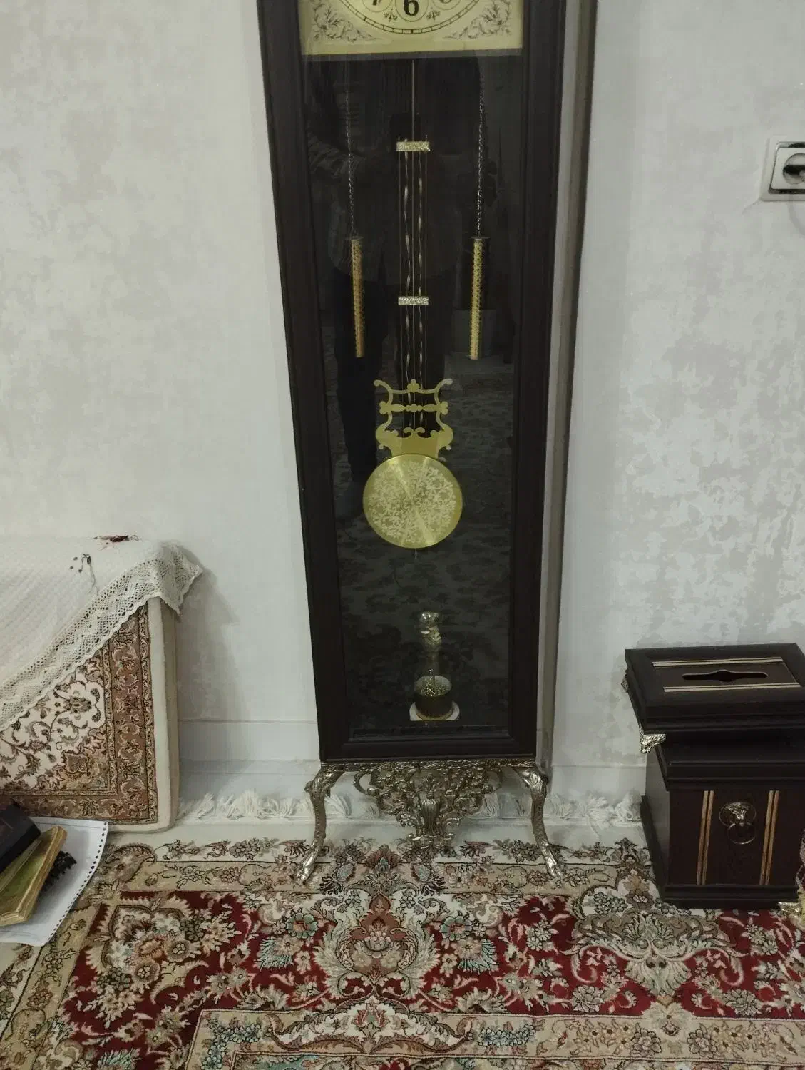 ساعت ایستاده طرح برنز در حد نو|ساعت دیواری و تزئینی|اسدآباد, |دیوار