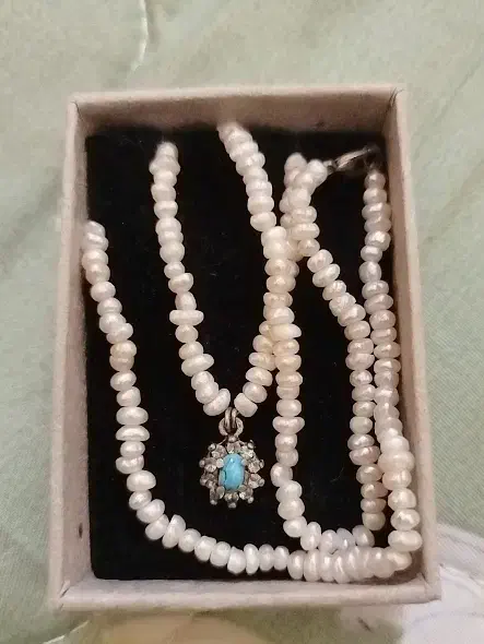 مروارید اصل قدمت دار،پلاک نقره عیار۹۲۵ فیروزه اصل|جواهرات|رشت, کوی عرفان|دیوار