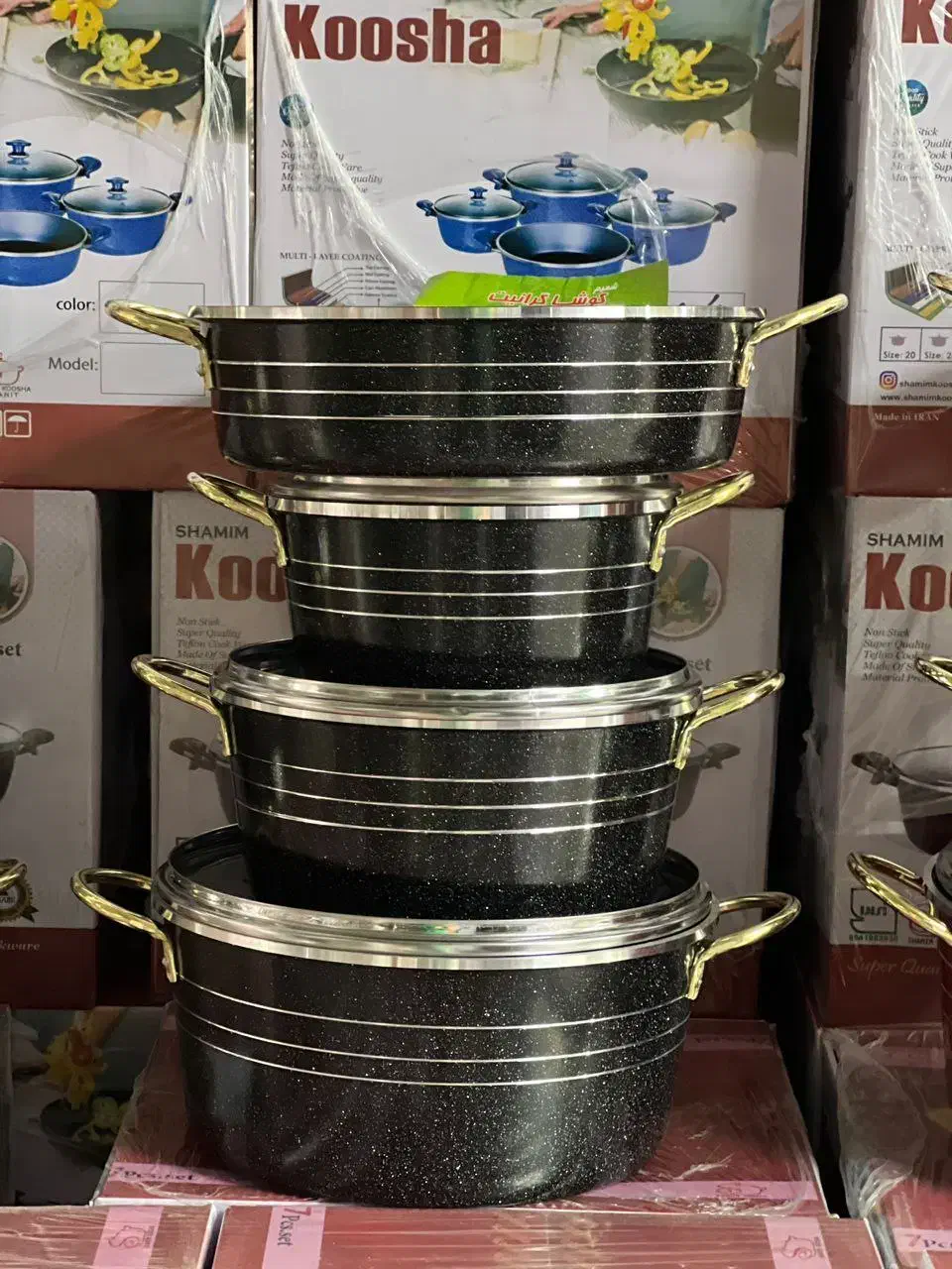 قابلمه های هفت پارچه گرانیتی کیفیت عالی|ظروف پختوپز|سقز, |دیوار