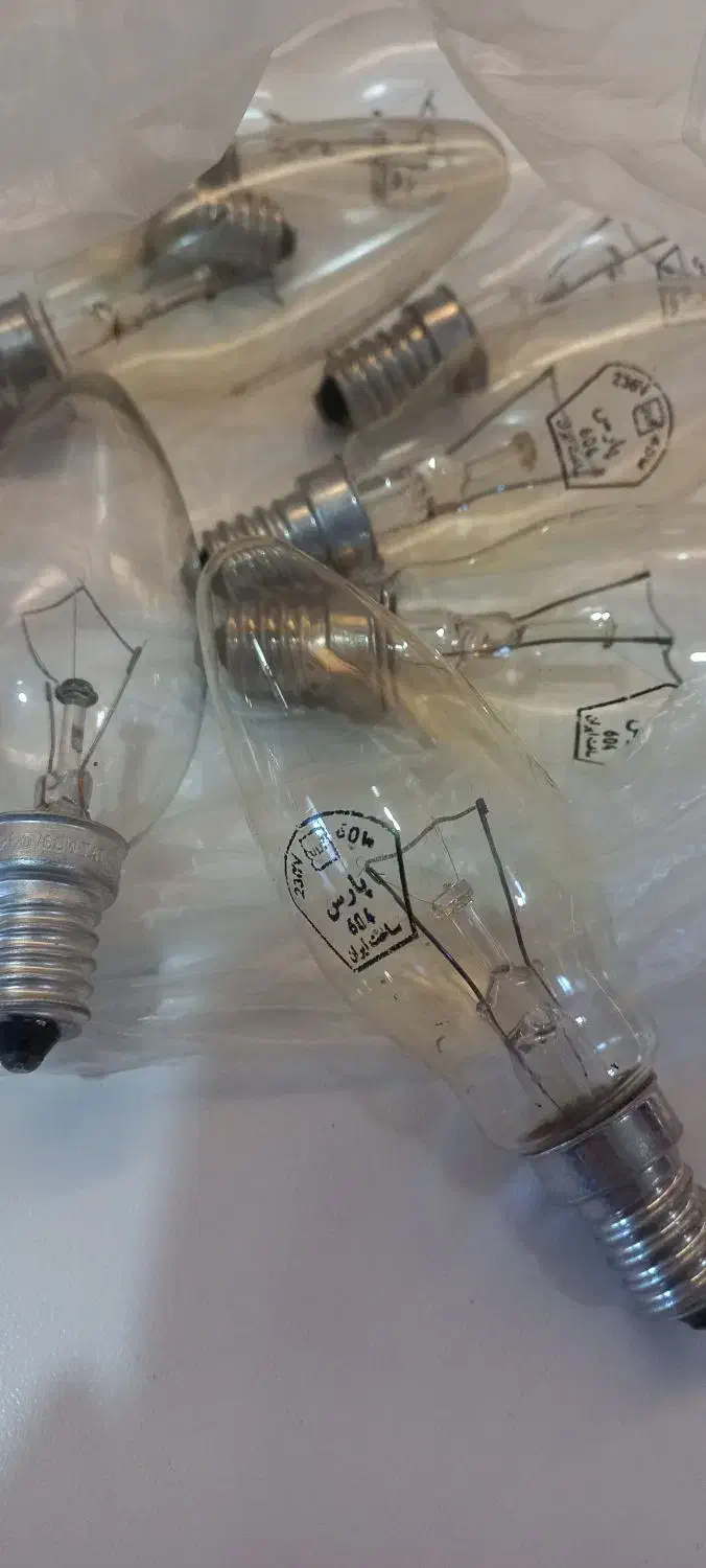 10 عدد لامپ شمعی لوستر زرد رنگ|لامپ و چراغ|بیجار, |دیوار