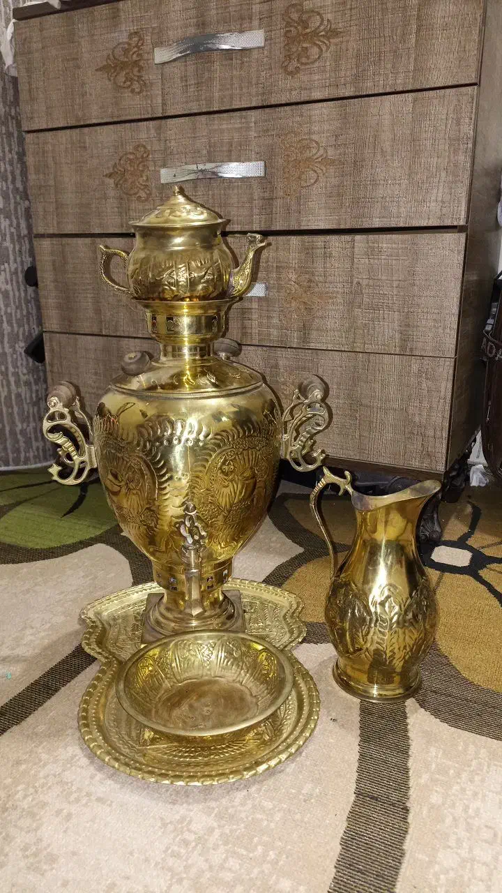 سماور برنزش|سماور، چای‌ساز، قهوه‌ساز|نورآباد, |دیوار