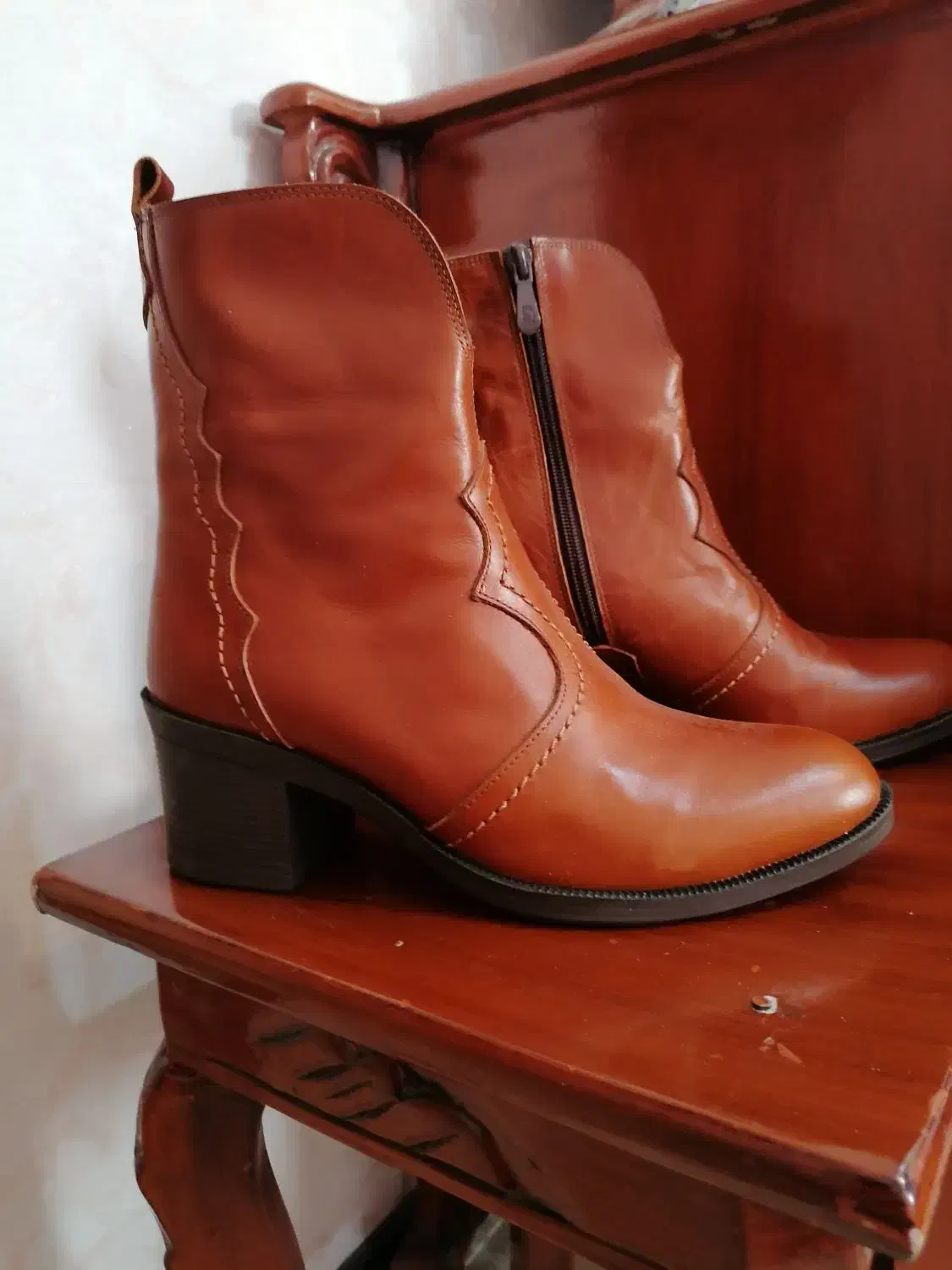 بوت. نیم بوت. چرم طبیعی. عسلی 39|کیف، کفش، کمربند|تهران, هفت حوض|دیوار