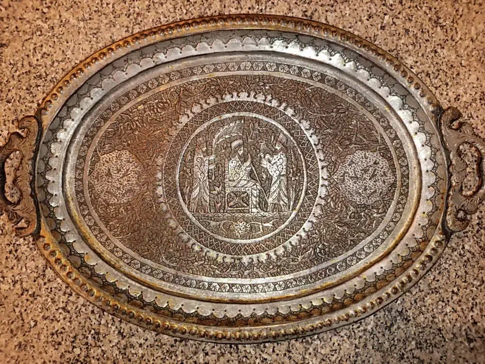 سینی و زیر استکانی قدیمی|کلکسیون اشیاء عتیقه|محمدشهر, محمدشهر|دیوار