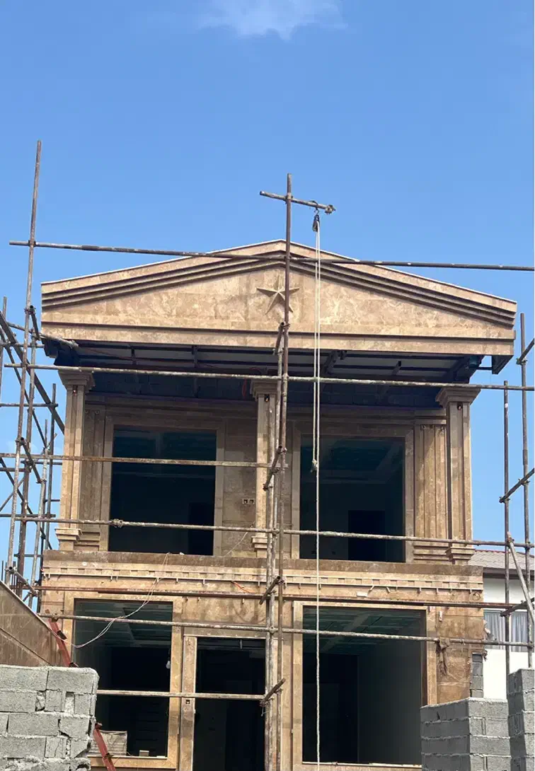 سنگکاری ویلا و نما رومی مدرن آلاچیق باربیکیو ابنما|خدمات پیشه و مهارت|چمستان, |دیوار