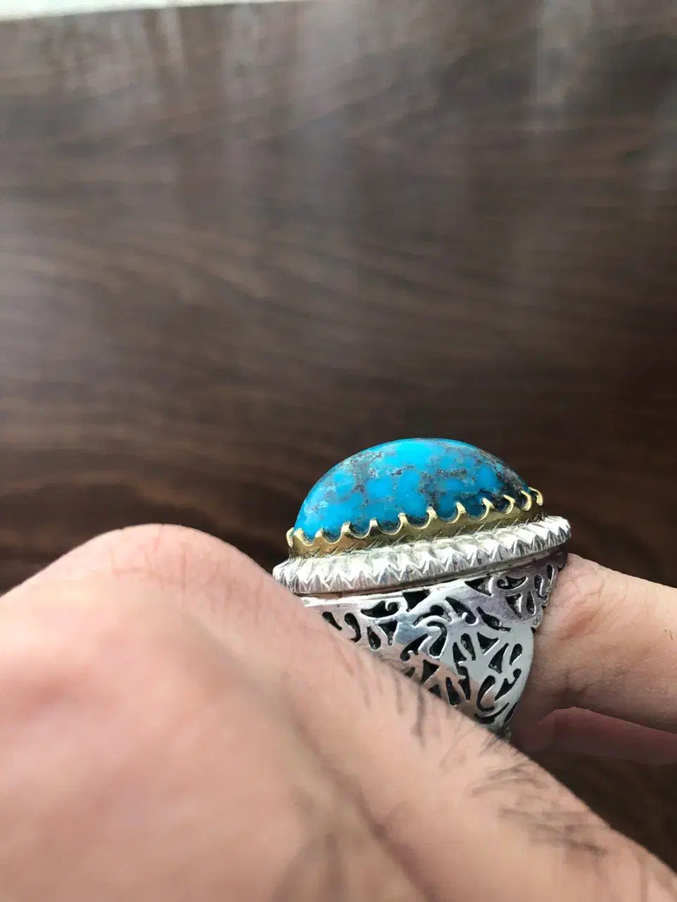 انگشتر کلکسیونی فیروزه نیشابور|جواهرات|بیرجند, |دیوار