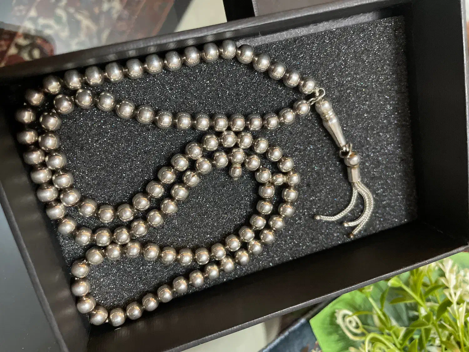 تسبیح ۱۰۱ دانه نقره نو|جواهرات|زنجان, |دیوار