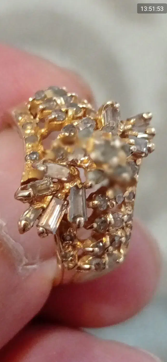 انگشتر الماس تراش برلیان فاخر زیبا|جواهرات|بجنورد, |دیوار