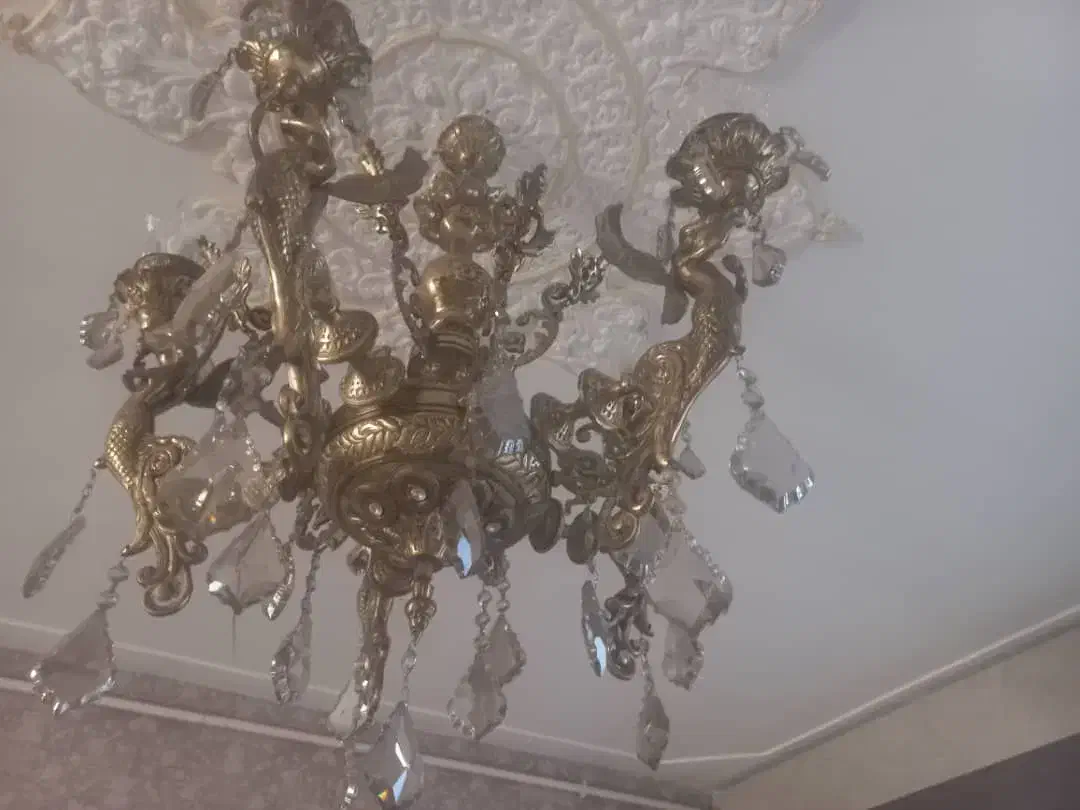 لوستر برنز سیاه قلم|لوستر و چراغ آویز|کرمانشاه, |دیوار