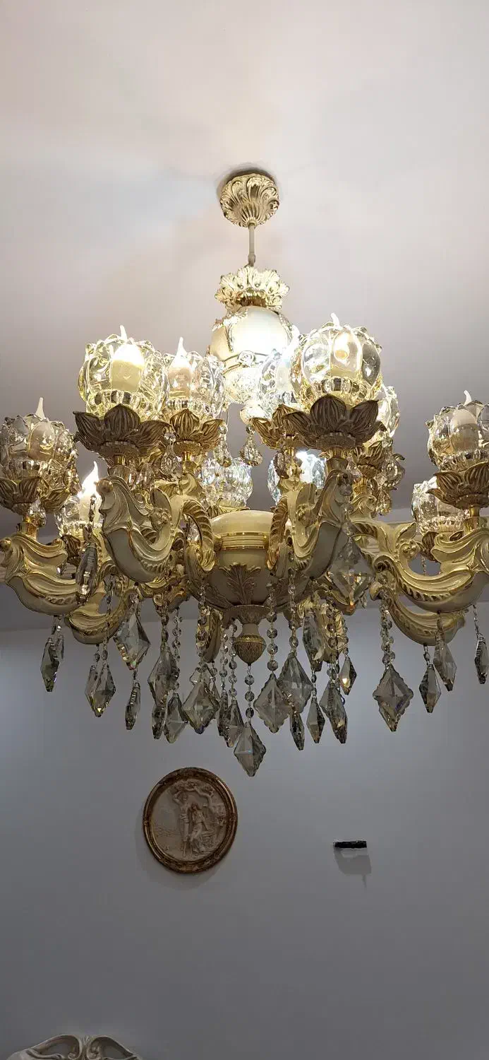 لوستر سرامیکی کلاسیک|لوستر و چراغ آویز|مشکیندشت, |دیوار