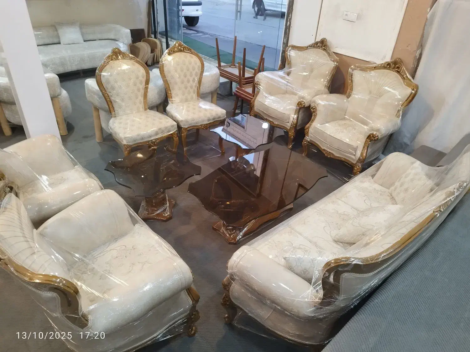 مبلمان استیل آمریکایی ۹نفره چوب راش|مبلمان خانگی و میز عسلی|اصفهان, محمودیه|دیوار