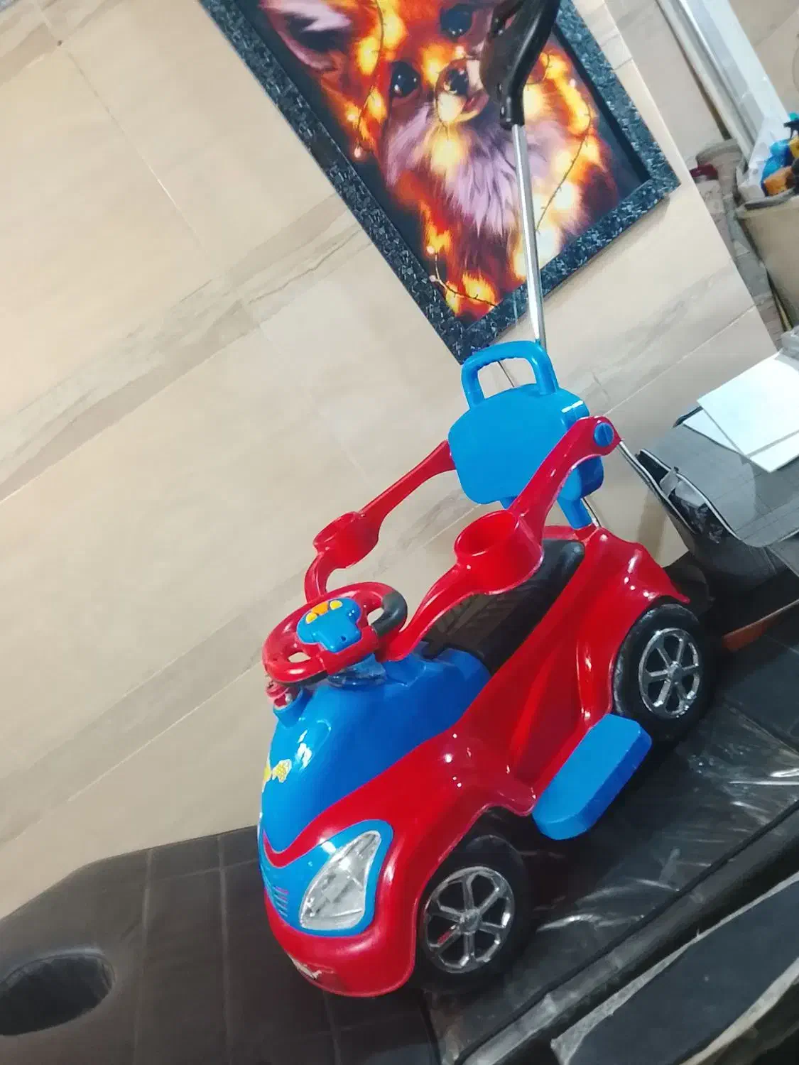 ماشین چهارچرخ دسته دار|اسباب‌بازی بچه|قم, نوبهار|دیوار