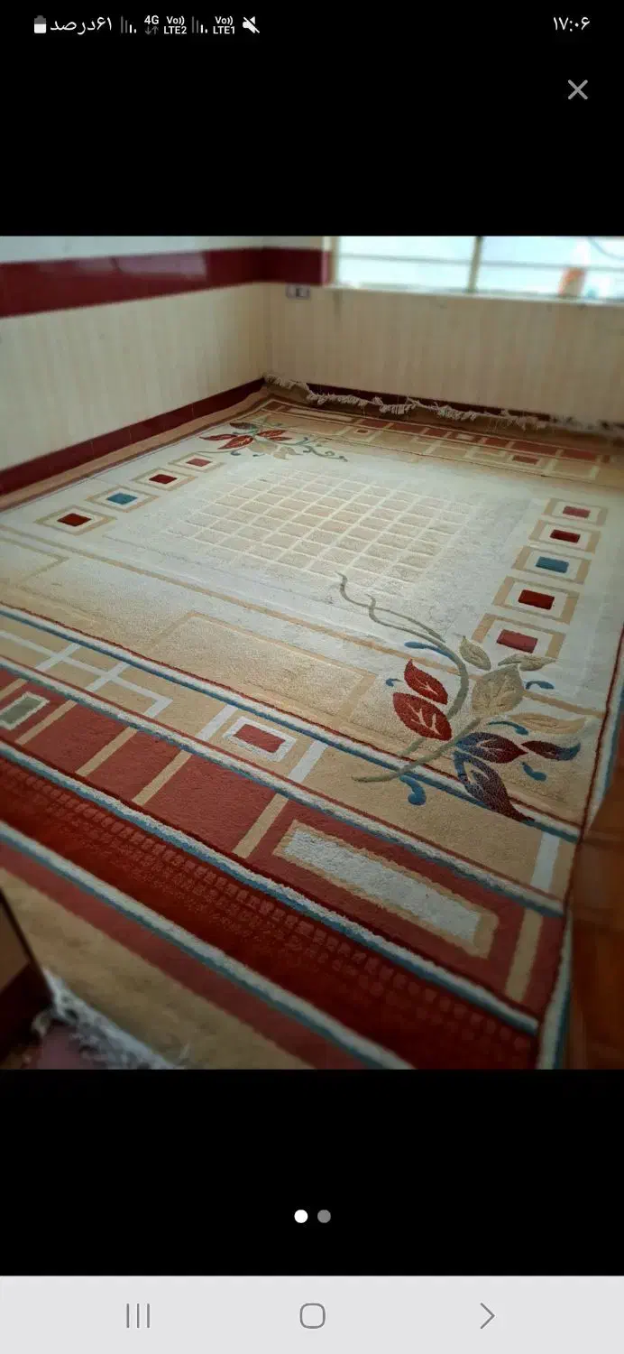 فرش ۱۲متری گبه|گلیم، جاجیم، گبه|مسجد سلیمان, |دیوار