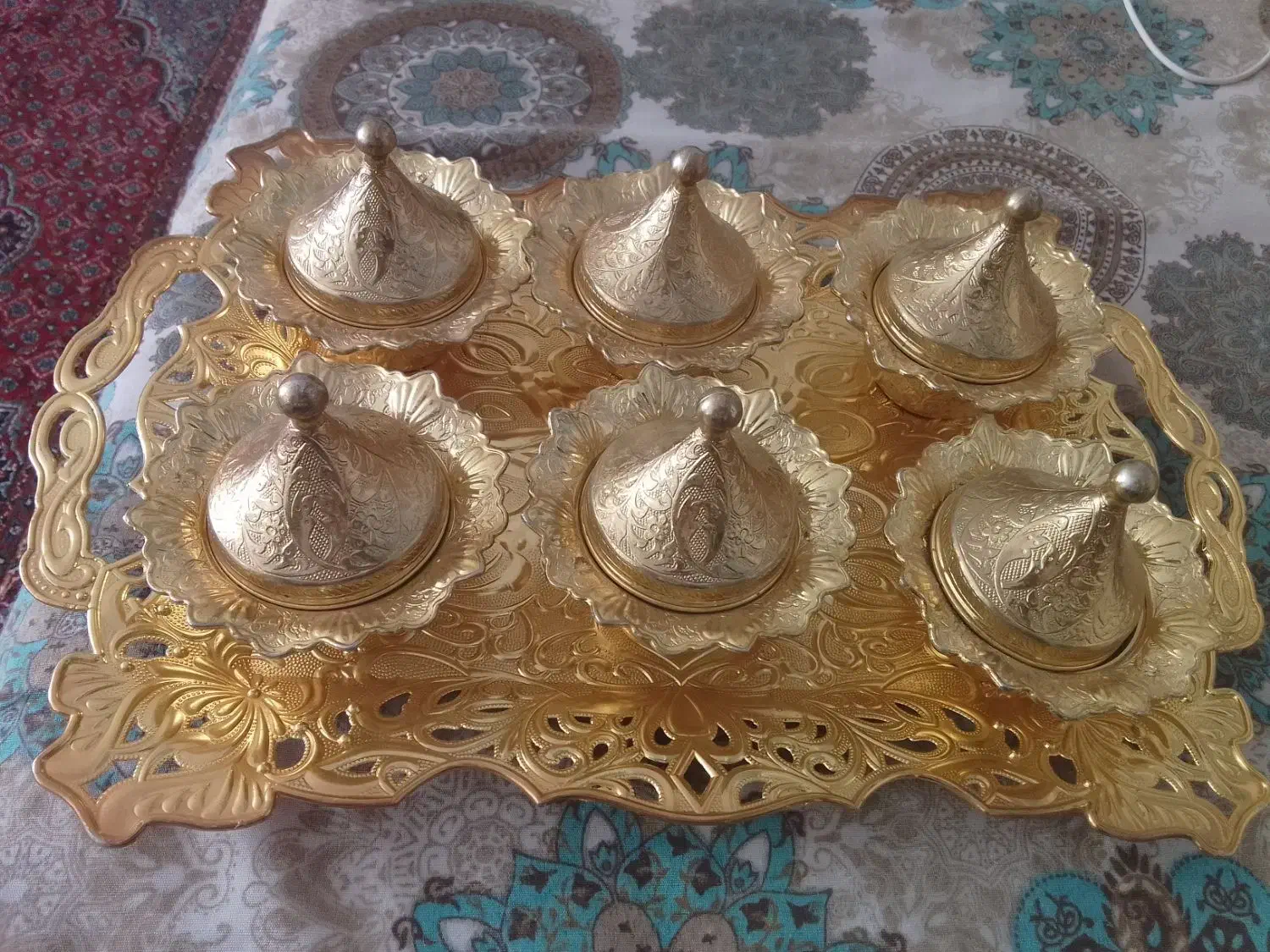 سینی وقندان|ظروف سرو و پذیرایی|اصفهان, شهرک ولیعصر|دیوار