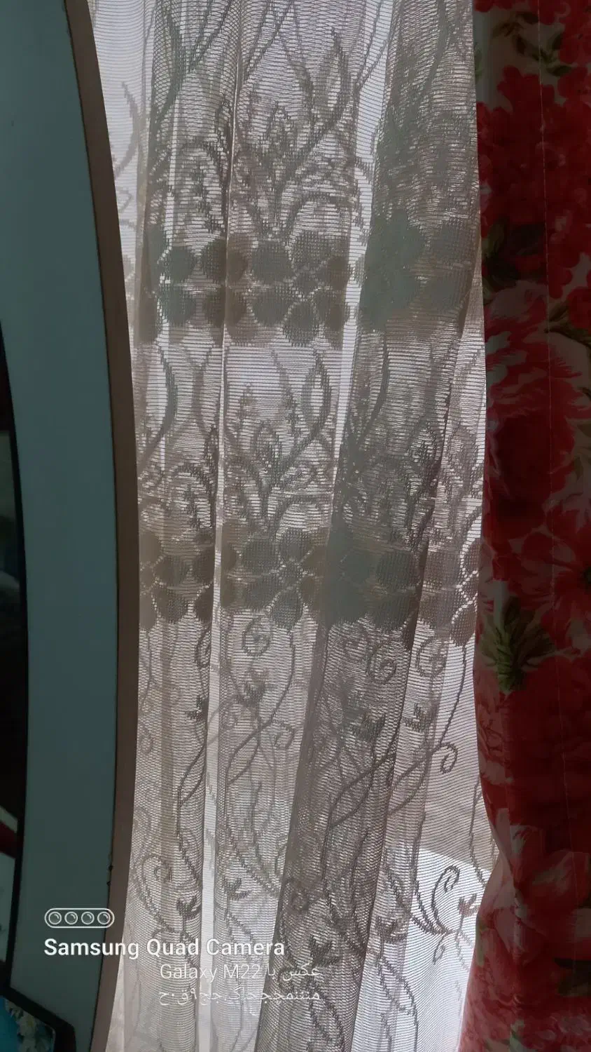 پرده همراه والان و میل پرده ها|پرده، رانر، رومیزی|محمدیه-قزوین, |دیوار