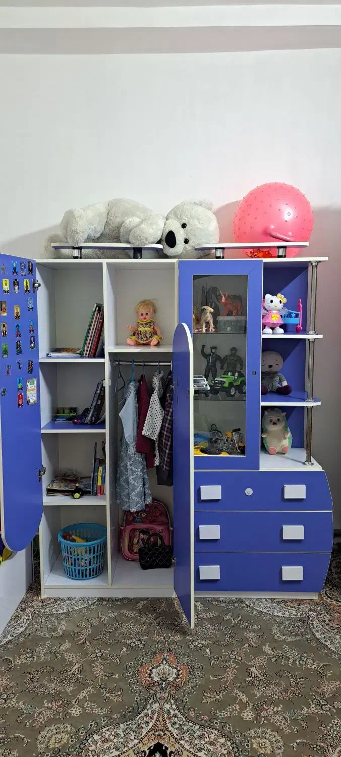 تخت و کمد نوجوان ام دی اف|تخت و صندلی بچه|خان ببین, |دیوار