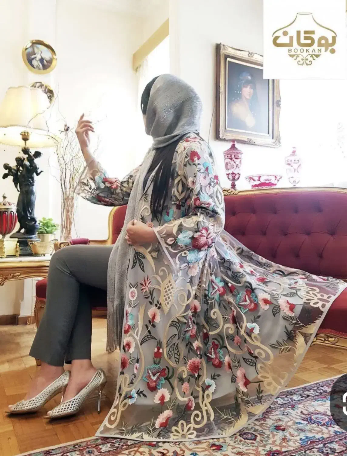 مانتو مجلسی مزون بوکان با کیف وکفش|لباس|ساری, |دیوار