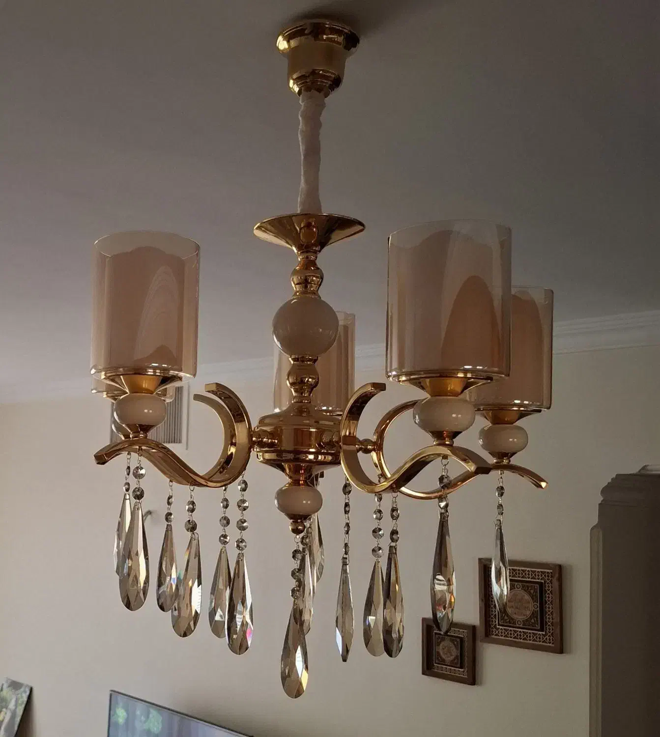 لوستر ۵ شاخه|لوستر و چراغ آویز|ملایر, |دیوار