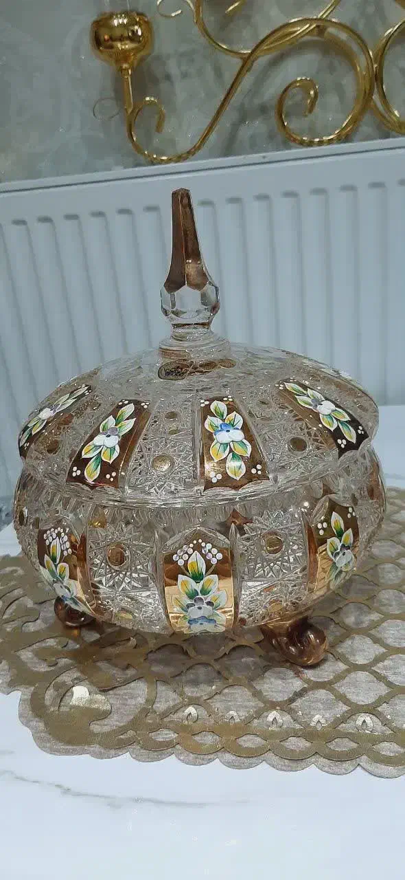 شکلات خوری طلاکوب بوهیمیا|صنایع دستی و سایر لوازم تزئینی|شاهین‌شهر, شهرک سایت|دیوار