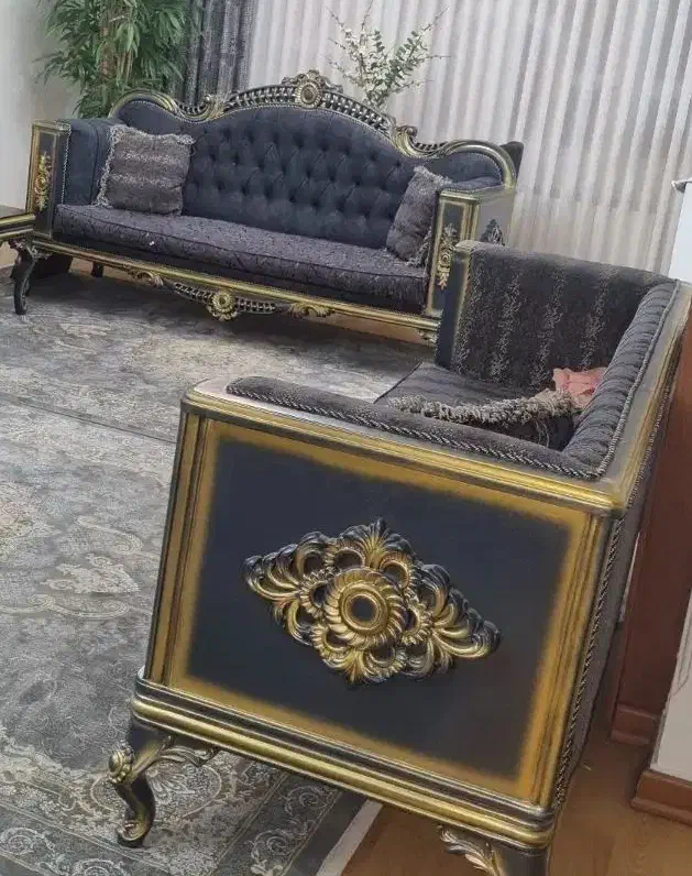 مبل سلطنتی 8نفره ناهار خوری.  4نفر|مبلمان خانگی و میز عسلی|تهران, شهرآرا|دیوار