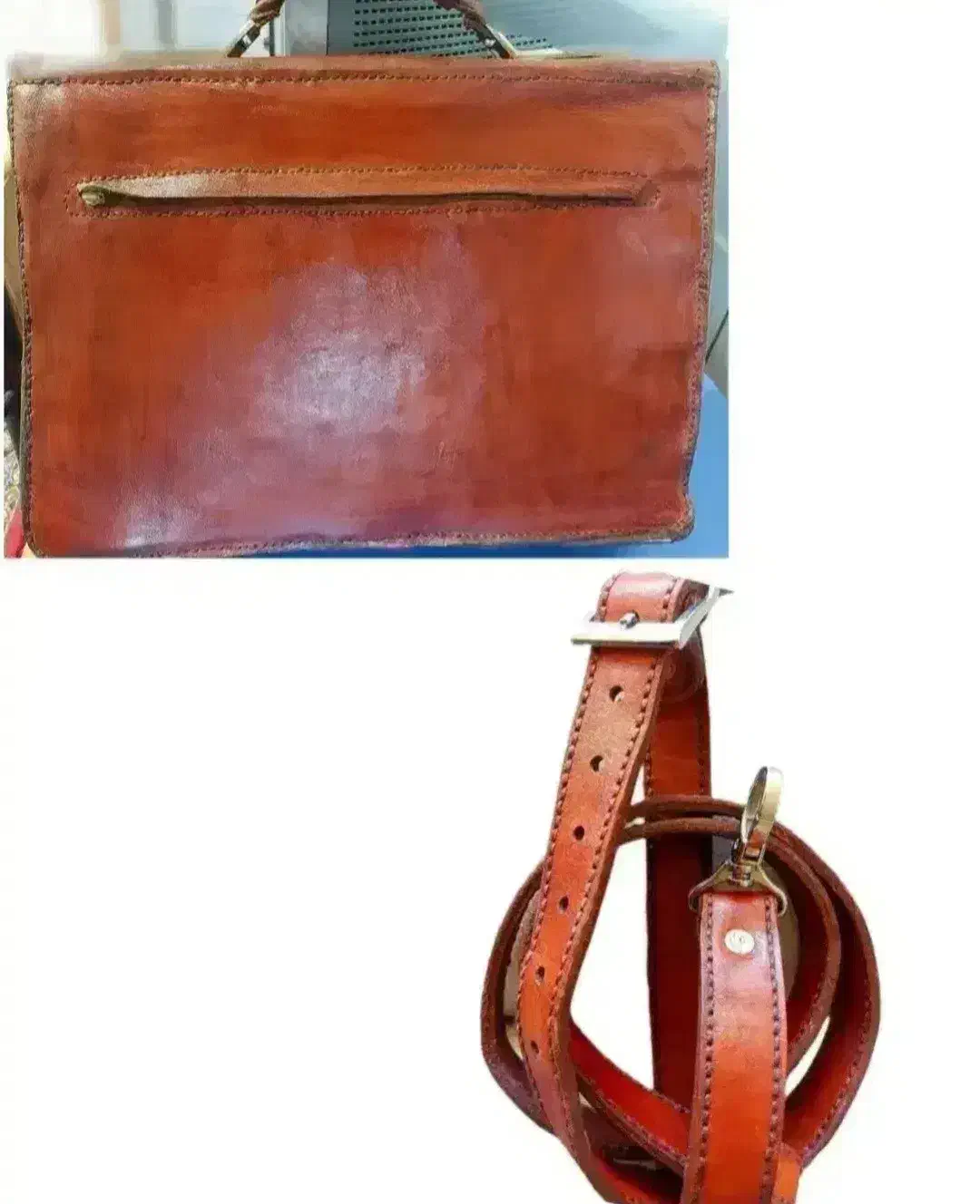 کیف اداری چرم طبیعی دستدوز|کیف، کفش، کمربند|بروجن, |دیوار