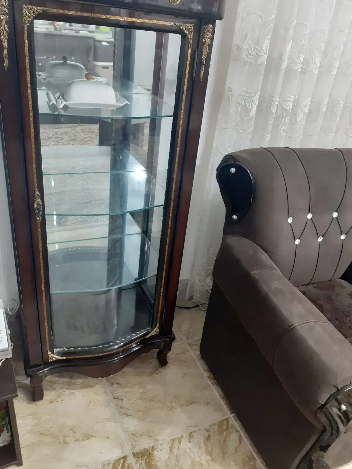 بوفه ویترین ظرف|بوفه، ویترین، کنسول|گرگان, |دیوار