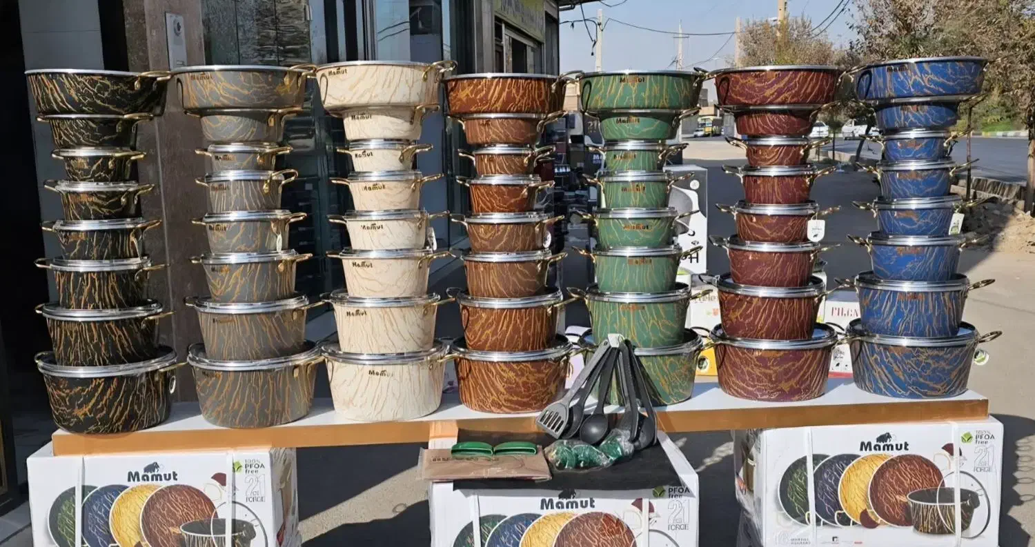 سرویس قابلمه ۲۱پارچه طرح ماموت|ظروف پختوپز|زرند, |دیوار