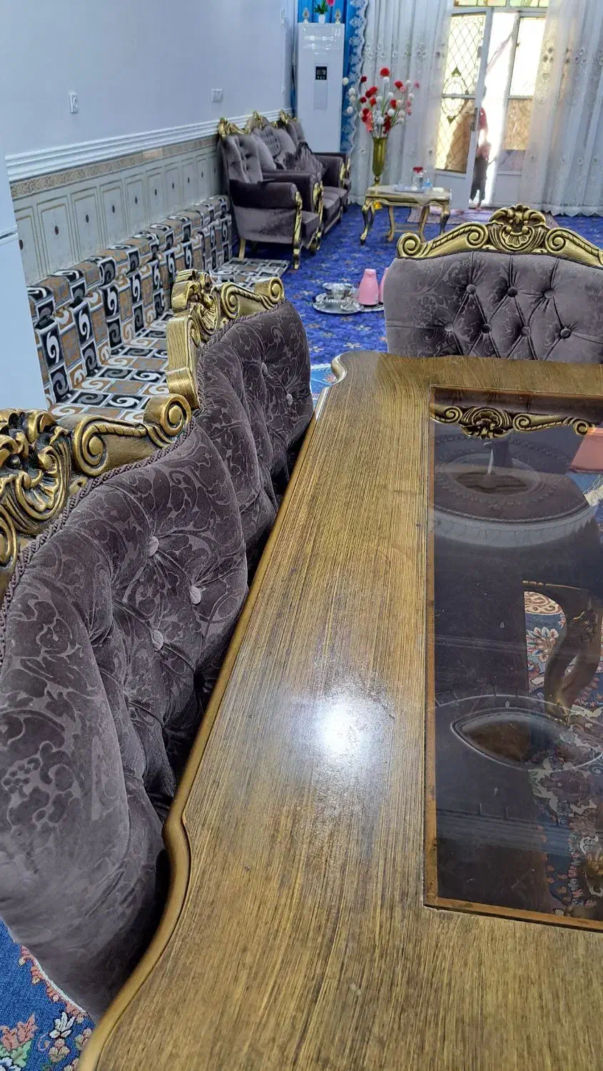 میز نهار خوری عسلی ۶ نفره|میز و صندلی غذاخوری|کارون, |دیوار