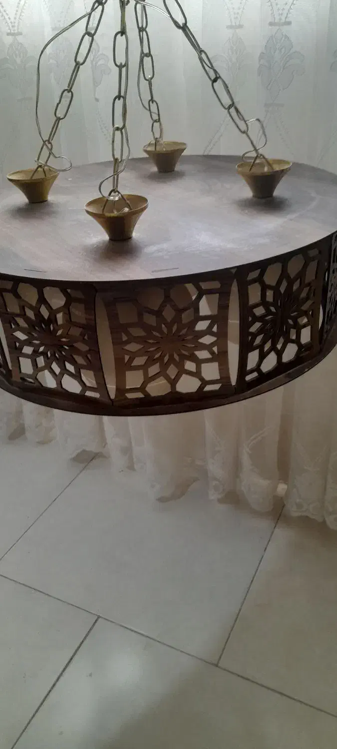 لوستر چوبی|لوستر و چراغ آویز|اراک, |دیوار