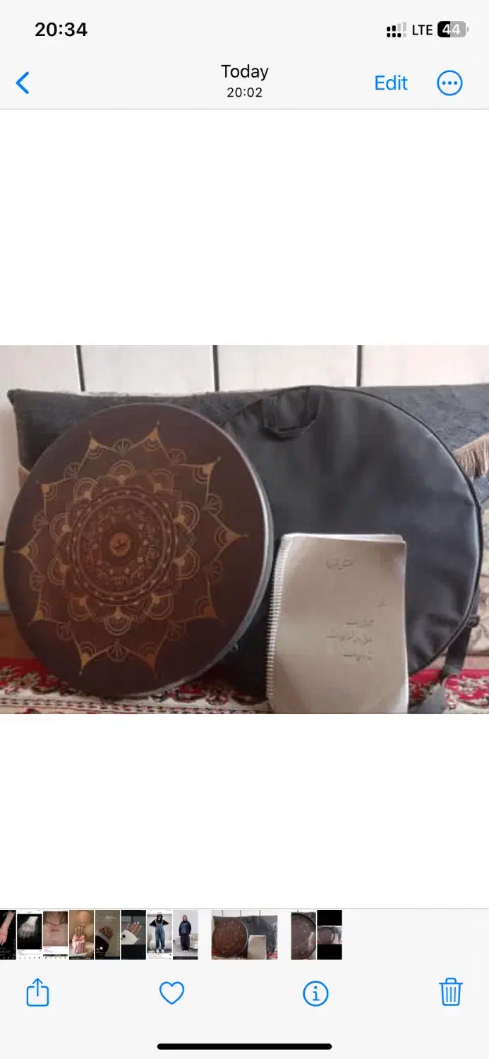 دف با کیف و جزوه|سازهای سنتی|کردکوی, |دیوار