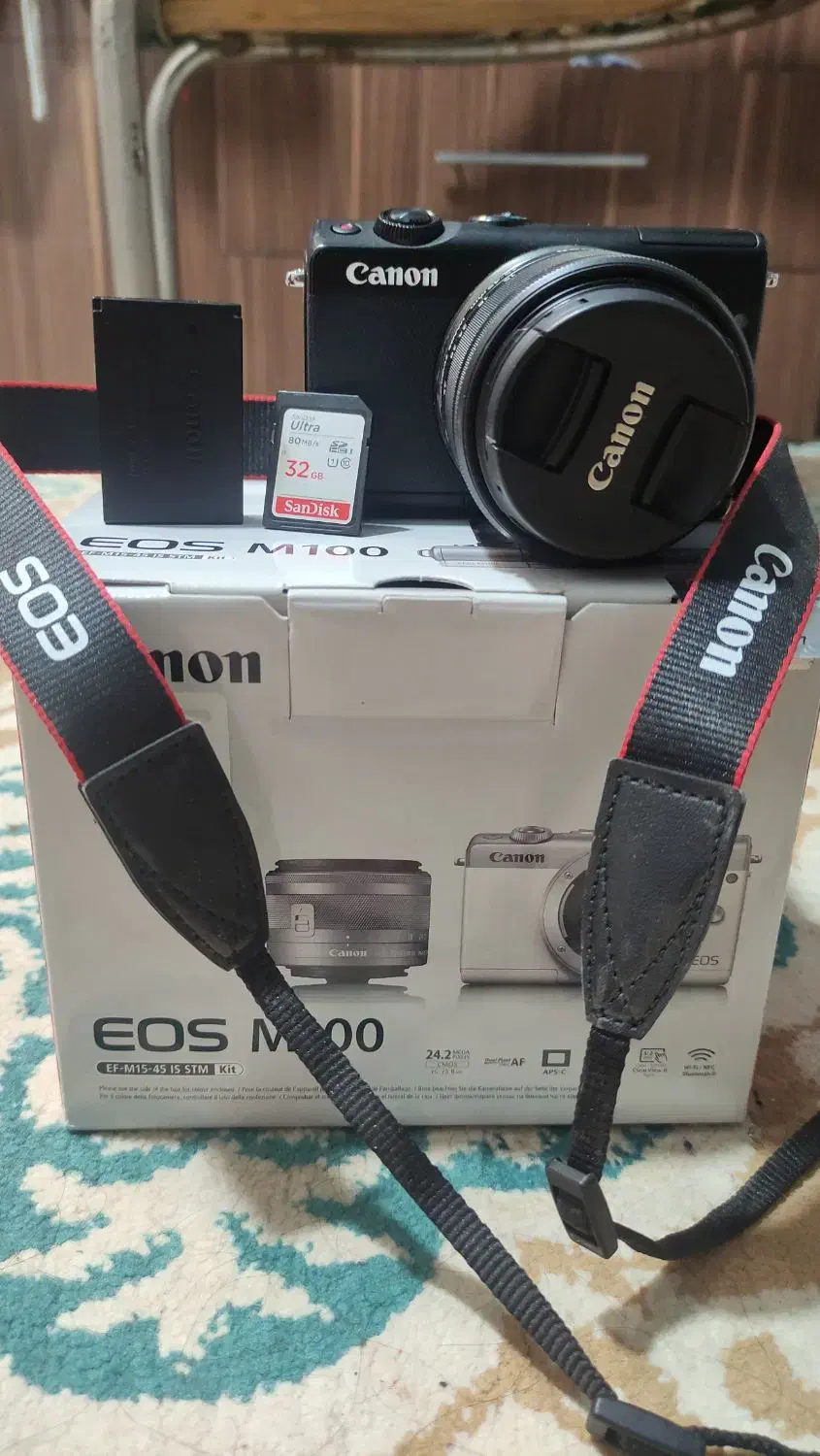 دوربین Canon EOS M100 کاملاً سالم|دوربین عکاسی و فیلمبرداری|گلبهار, شهر جدید گلبهار|دیوار