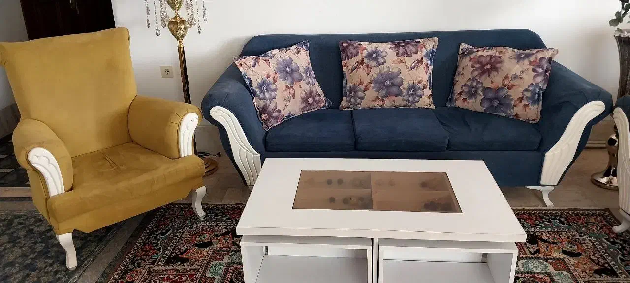 مبل ۷نفره با میزعسلی|مبلمان خانگی و میز عسلی|محلات, |دیوار
