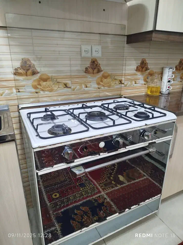 گاز ۵ شعله طرح فر|اجاق گاز و لوازم برقی پخت‌وپز|مسجد سلیمان, |دیوار