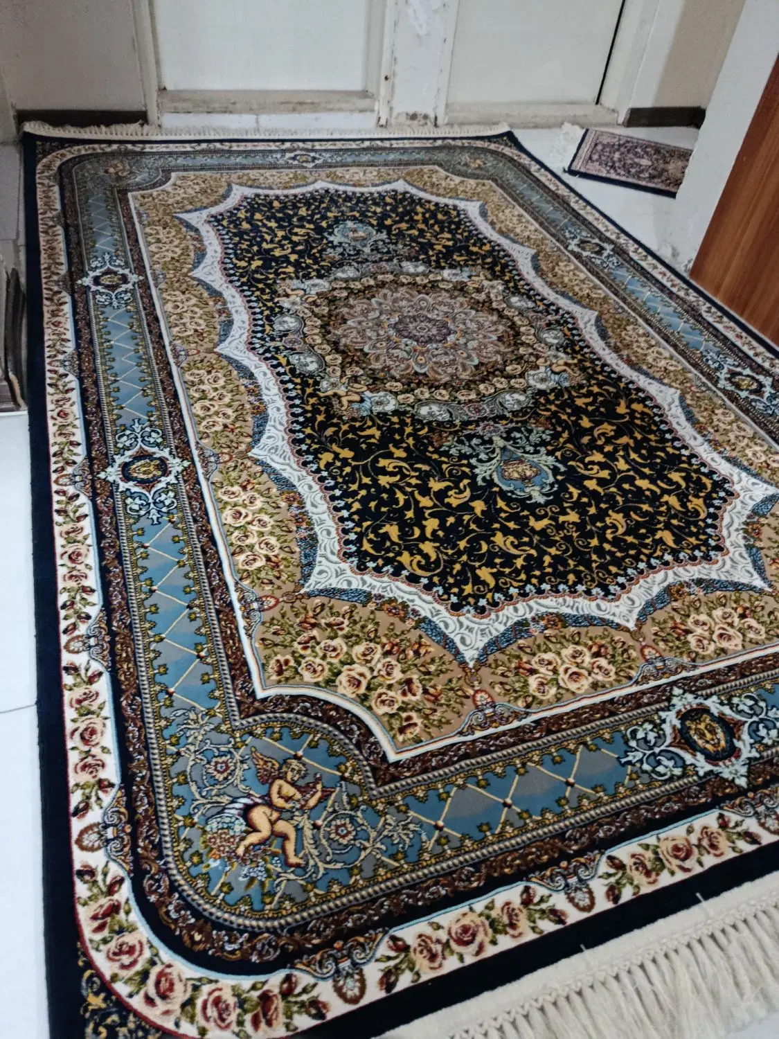 سه تافرش چهار متری آبی،طرح کهکشان وطرح آرشیدا|فرش|کرج, اتحاد|دیوار