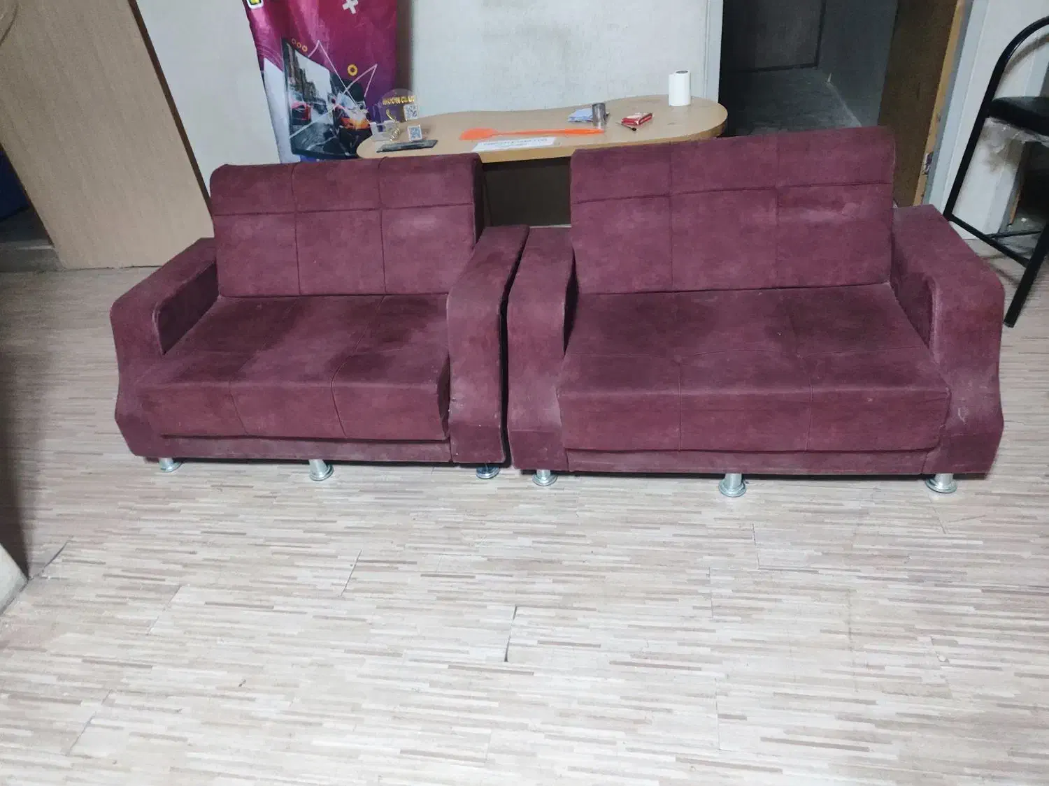 مبل دونفره ۳ عدد|مبلمان خانگی و میز عسلی|شیراز, قلعه نو|دیوار