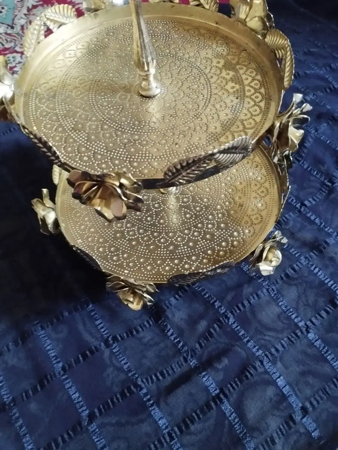 یک جفت جا شیرینی طلایی|ظروف سرو و پذیرایی|زاهدان, |دیوار