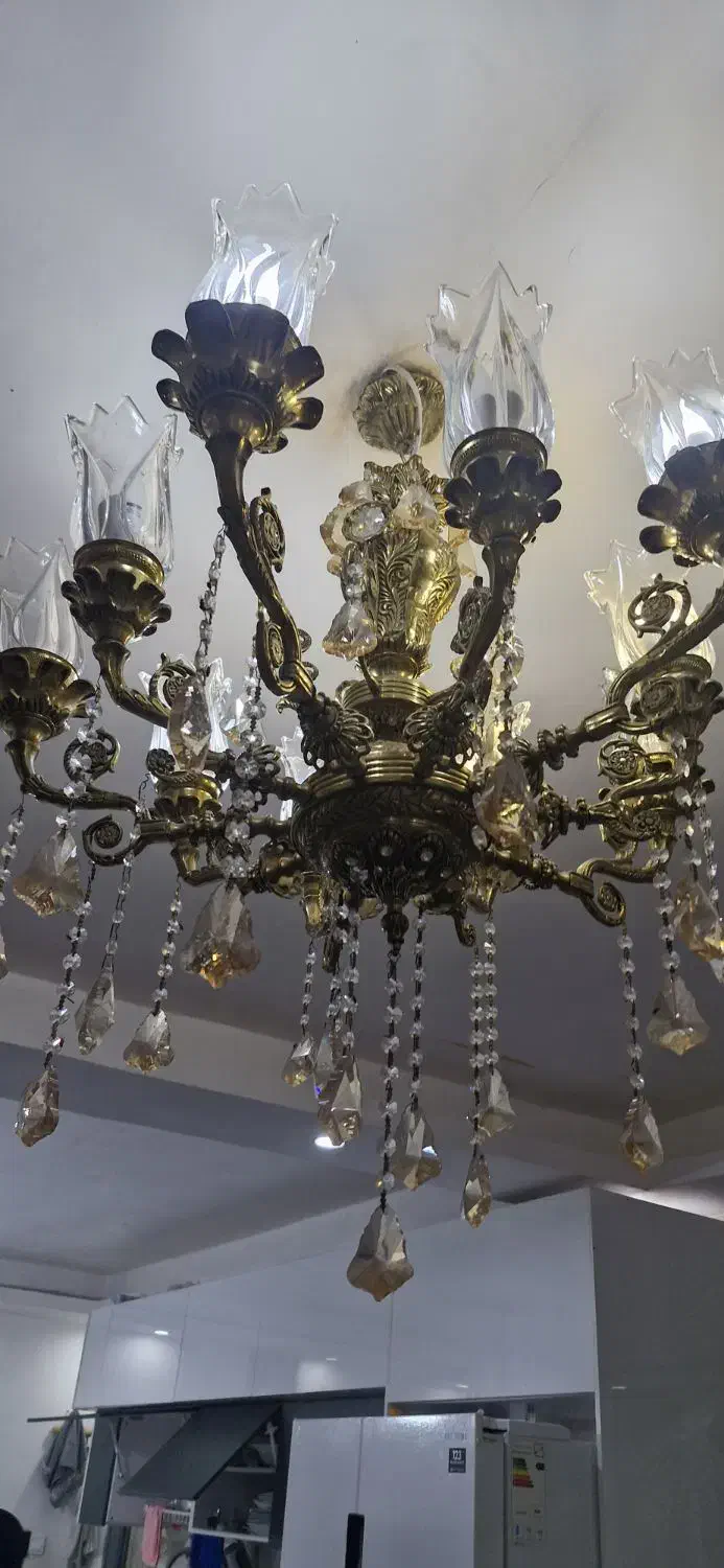 لوستر برنز|لوستر و چراغ آویز|آبیک, |دیوار