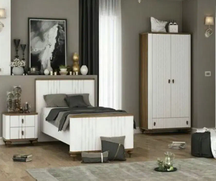 ست تختخواب باران (برند ساحل چوب)|تخت و سرویس خواب|مرند, |دیوار