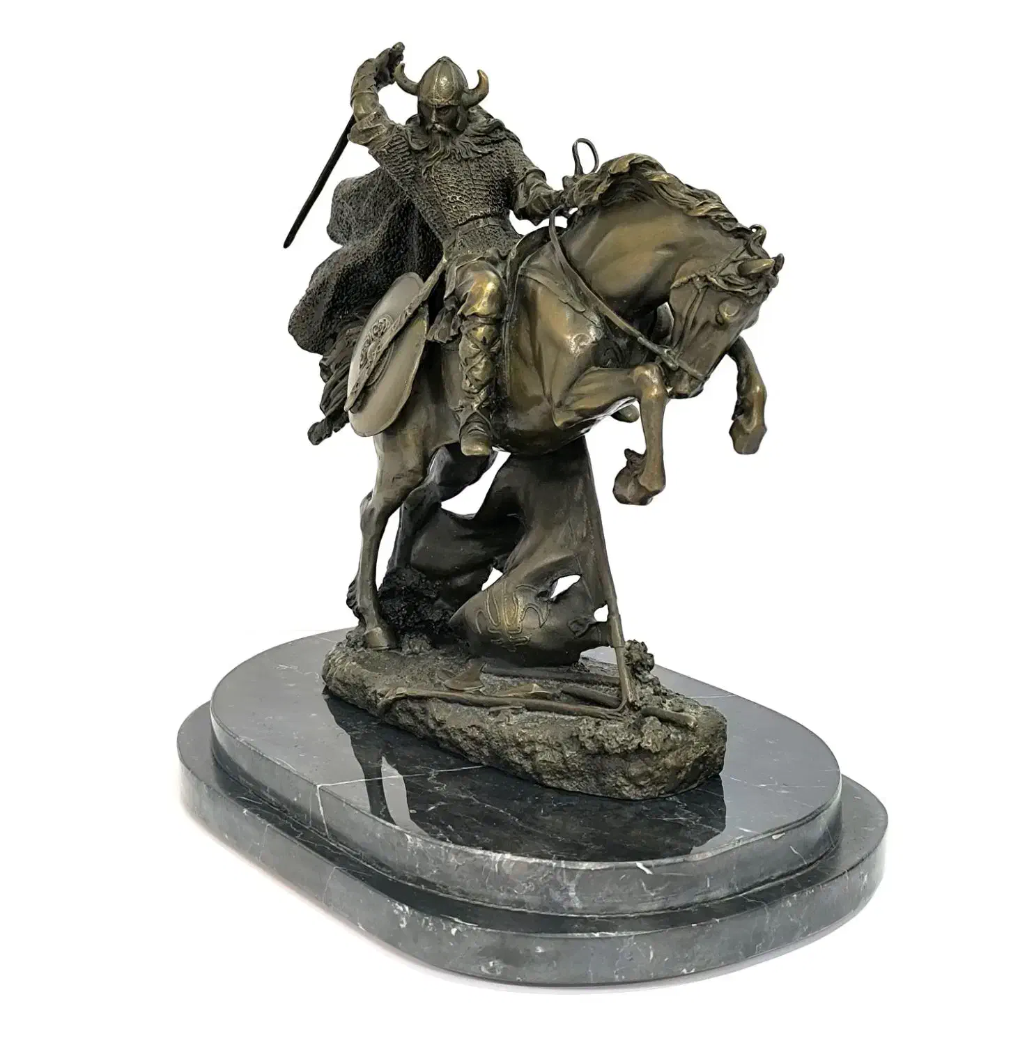 مجسمه برنزی جنگجوی قرون وسطایی|مجسمه، تندیس، ماکت|مشهد, آزادشهر|دیوار