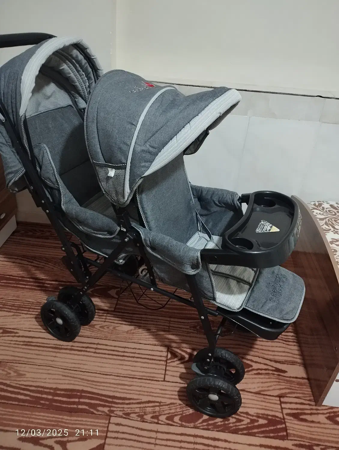 کالسکه دوقلو مارک دلیجان|کالسکه و لوازم جانبی|خمینیشهر, |دیوار