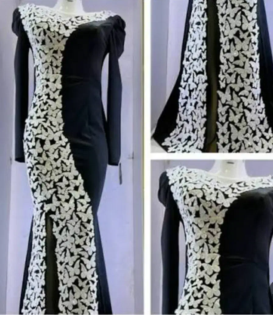 لباس مجلسی مخمل مدل پروانه|لباس|چناران, |دیوار