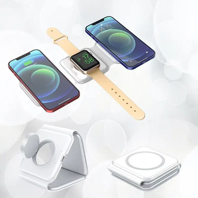 شارژ مغناطیسی بی سیم ۳در۱مدل magnetic|لوازم جانبی موبایل و تبلت|ری, علایین|دیوار