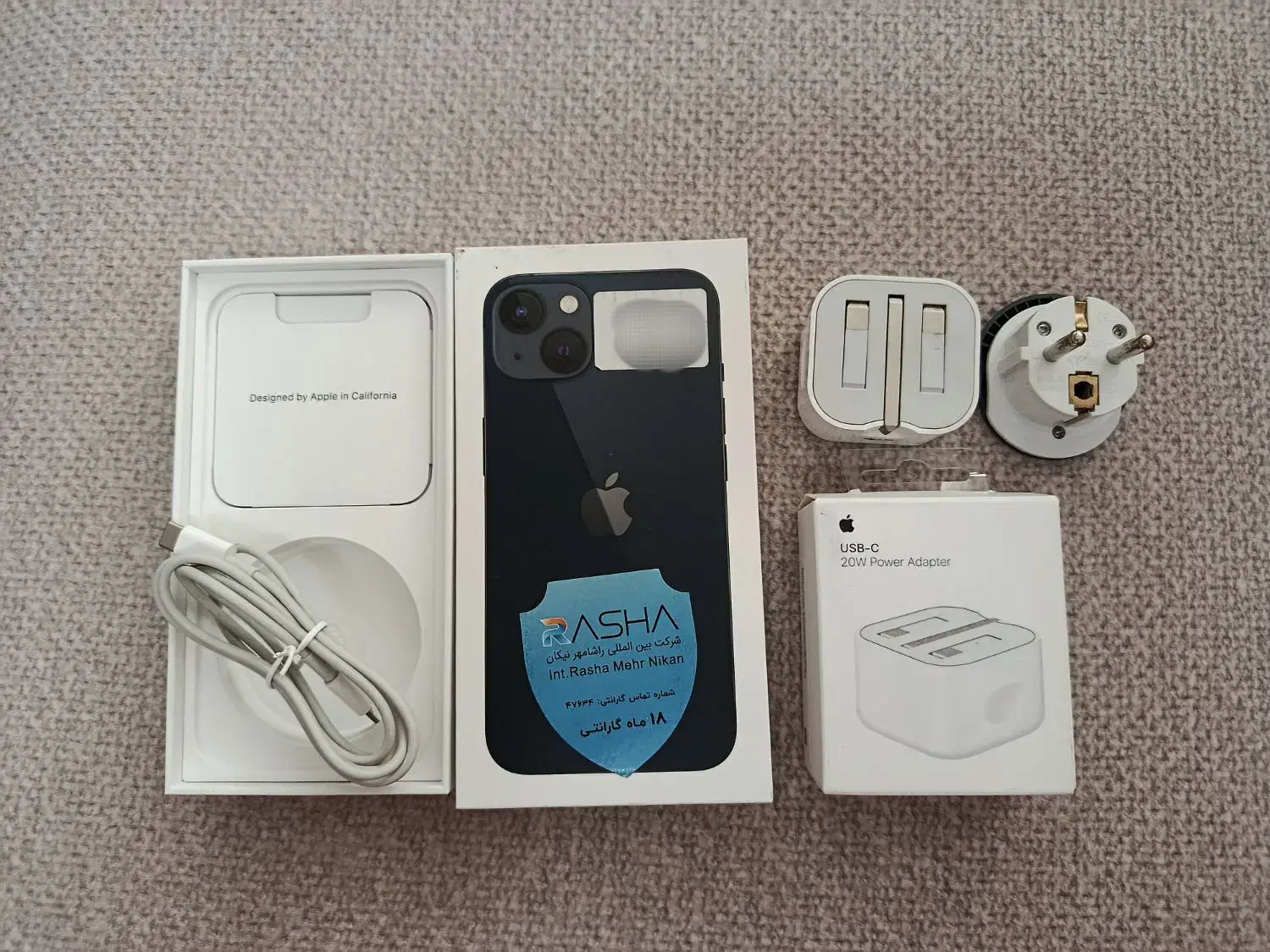 آیفون ۱۳ نرمال ۱۲۸ مشکی ch با ۶ قاب و سری شارژ|موبایل|زنجان, |دیوار