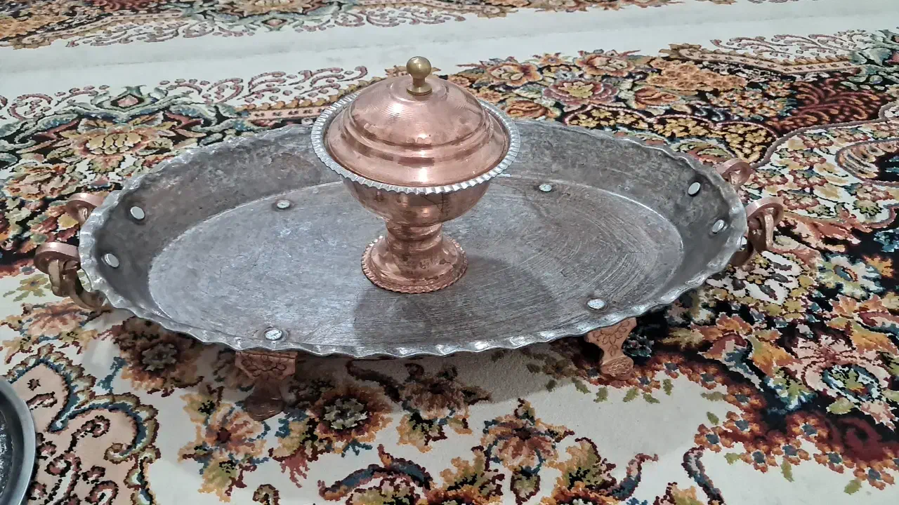 ظرف مسی|ظروف سرو و پذیرایی|مسجد سلیمان, |دیوار