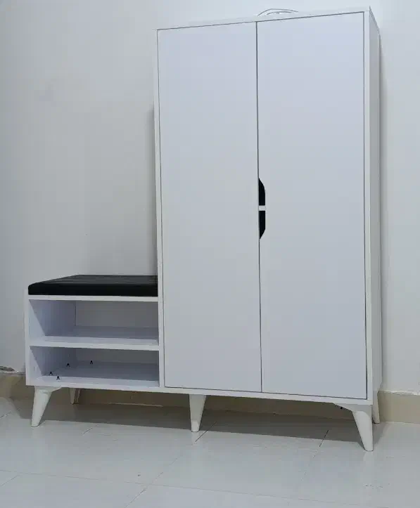 جا کفشی نو جدید مدل ارشین رنگ سفید موجود|جاکفشی، کمد، دراور|کنارک, |دیوار