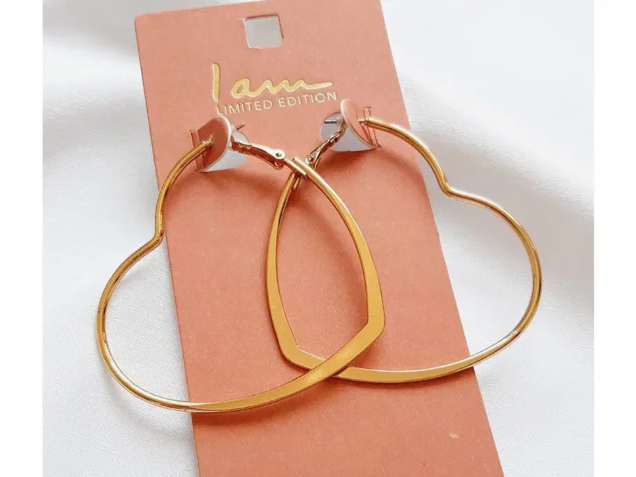 گوشواره تمام حلقه ای قلب طلایی مینیمال|بدلیجات|اراک, |دیوار